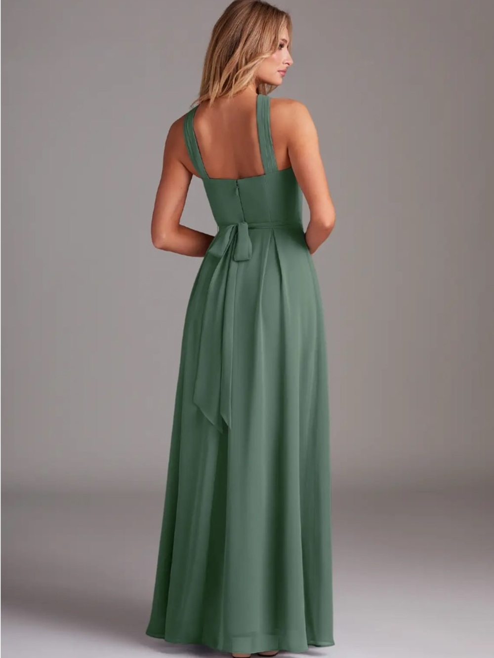 Azazie Dixie, color eucalyptus - Women's Formal Gown - Picture 2 of 10
